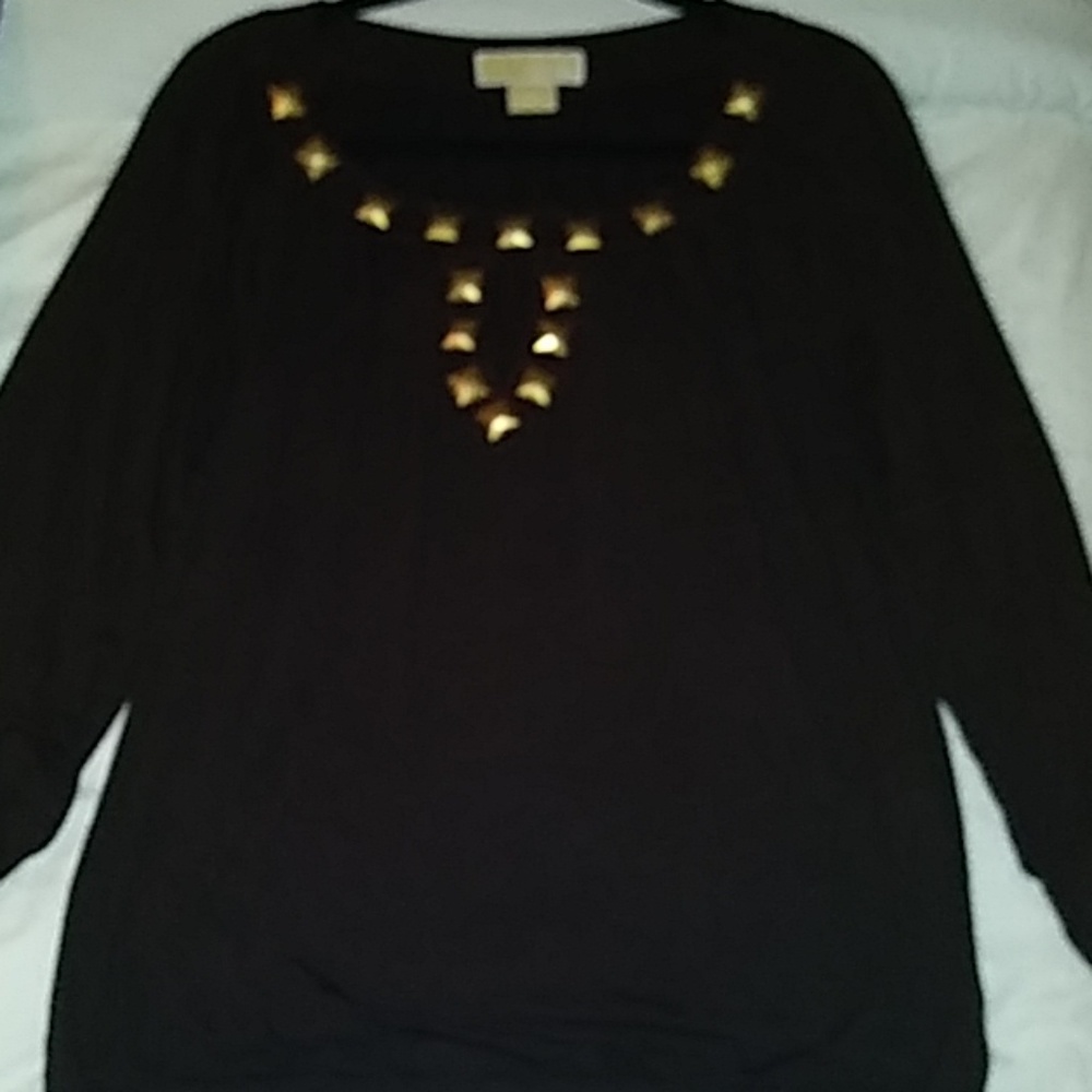 Michael Kors Brown/Gold Blouse